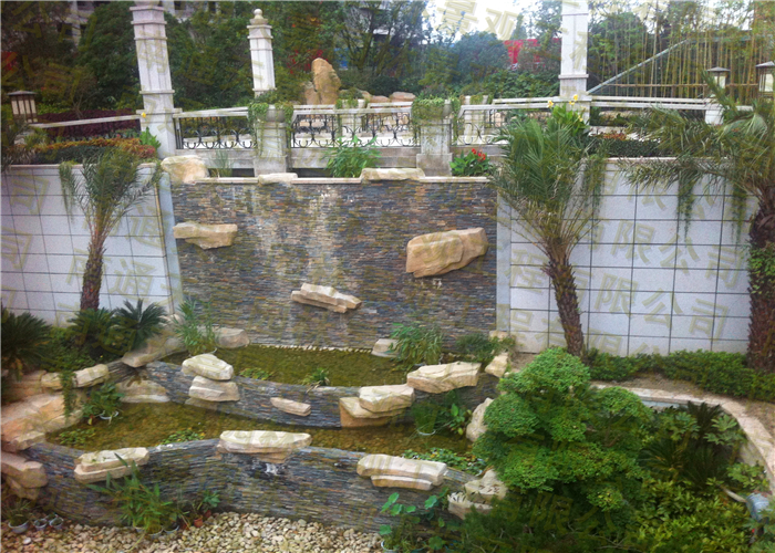 本公司承接的江苏如皋雨润广场塑石假山顺利完成（附实图）